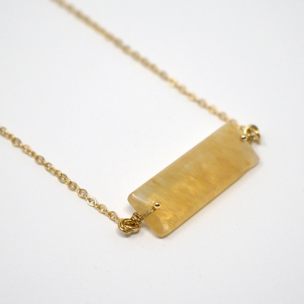 Bar Stone Pendant Necklace