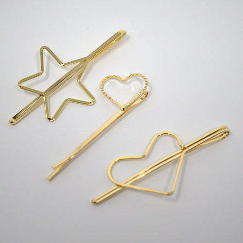 Heart & Star Assorted Bobby Pins