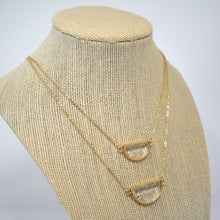 Layered Semicircle Pendant Necklace