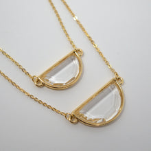 Layered Semicircle Pendant Necklace