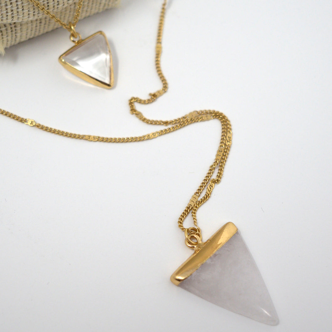 Triangle Stone Pendant Necklace