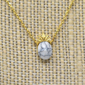 Pineapple Stone Pendant Necklace