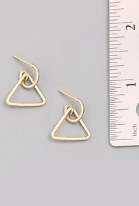 Small Triangle Drop Earrings