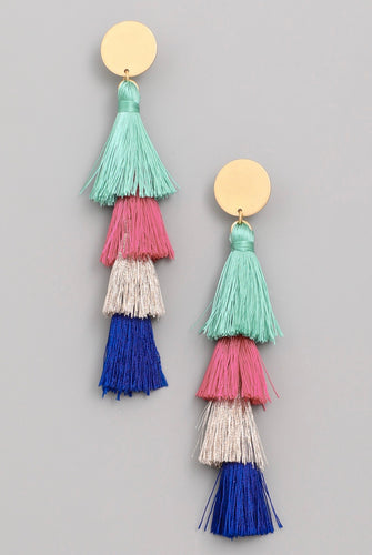 Valiosa Layered Tassel Dangle Earrings