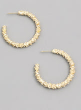 Textured Circle Hoop Earrings