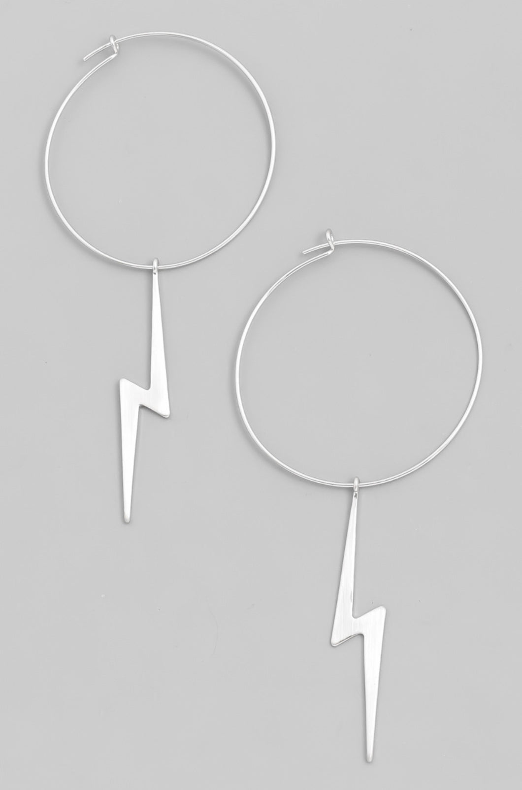 Lightning Hoop Drop Earrings