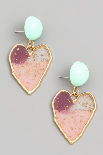 Heart of Gold Dangle Earrings