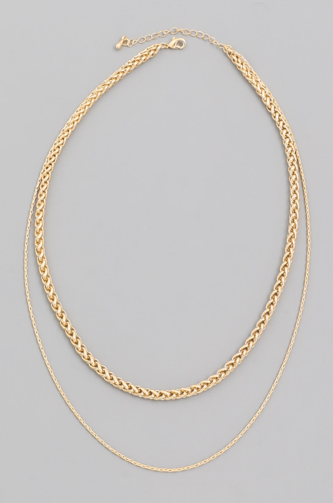 Layered Spiga Chain Necklace