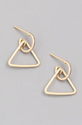 Small Triangle Drop Earrings