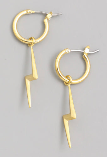 Mini Lightning Hoop Earrings